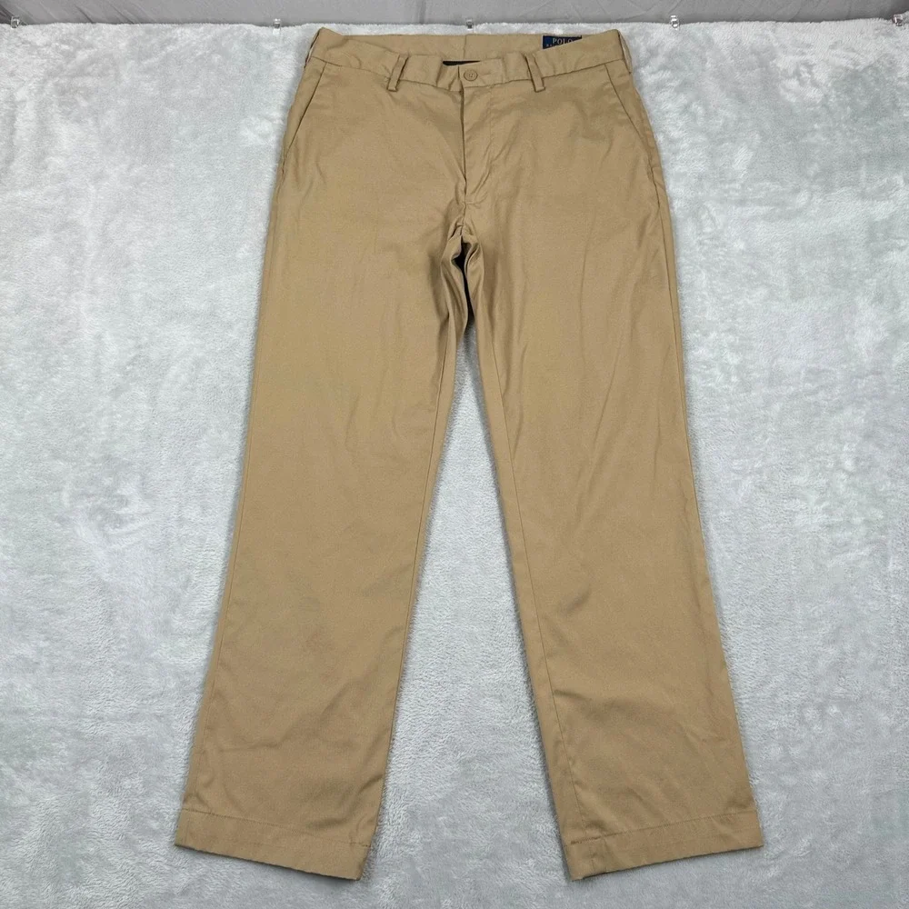 Polo Ralph Lauren Performance Chino Pants Mens 32x30 Tan Khaki‎ Stretch Golf